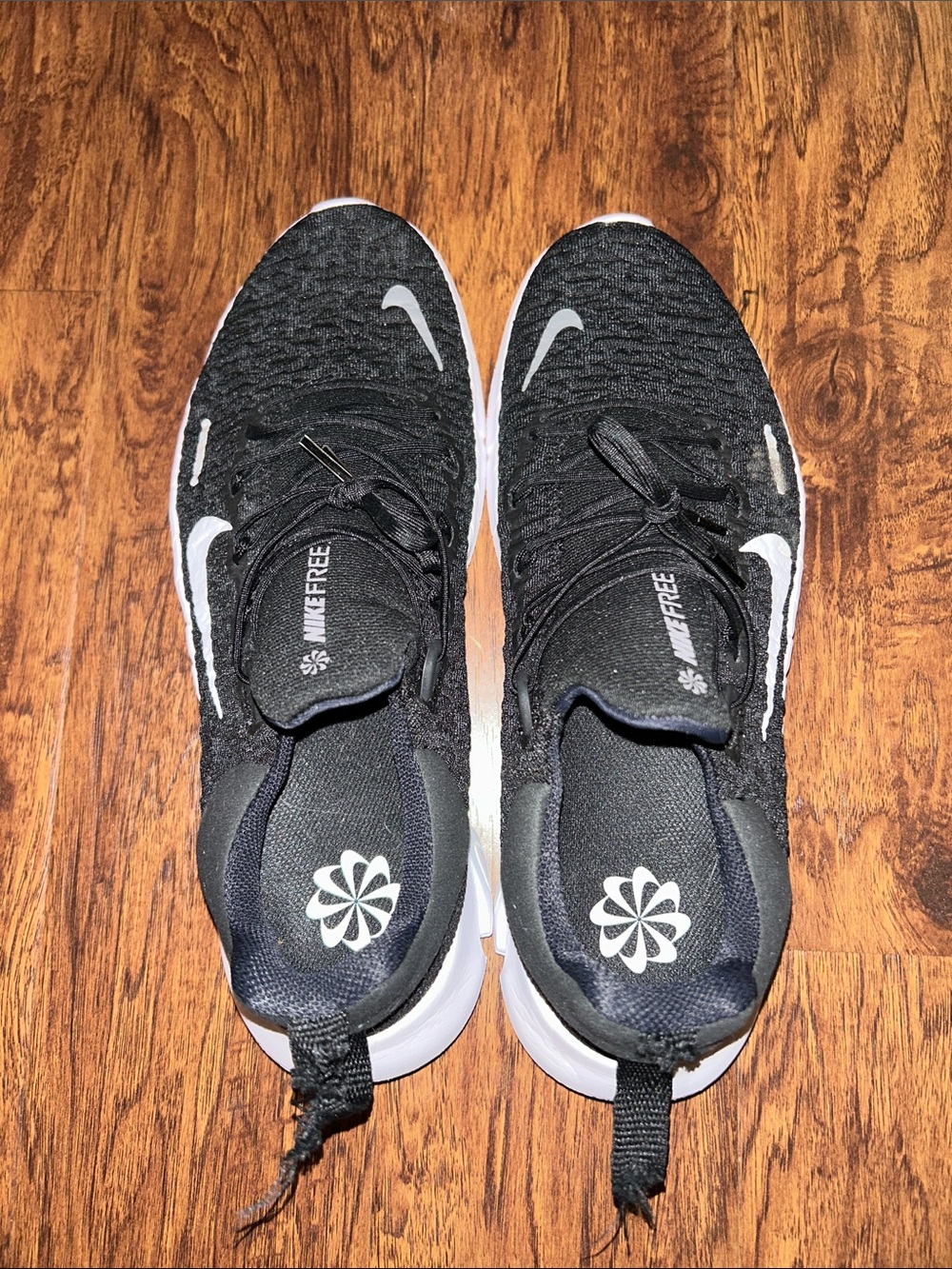 Nike Black & White Women's Flyknit Running Shoes